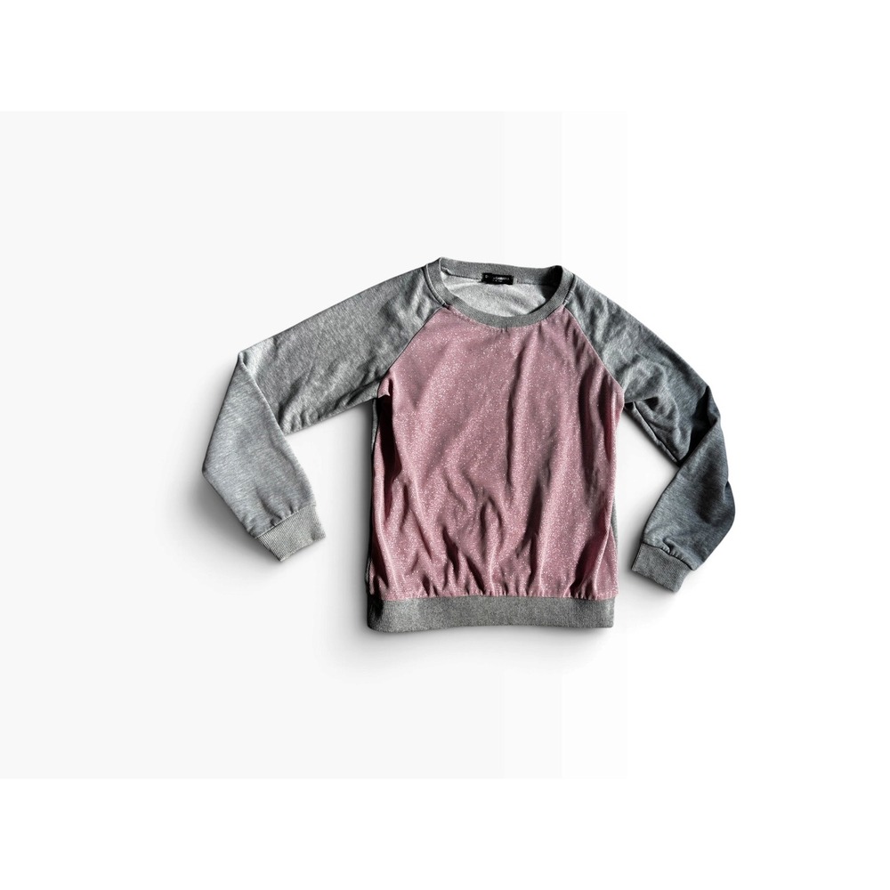 Vintage Y2K Dolce & Gabbana Sweatshirt Small Pink Shimmer Mesh Raglan Designer